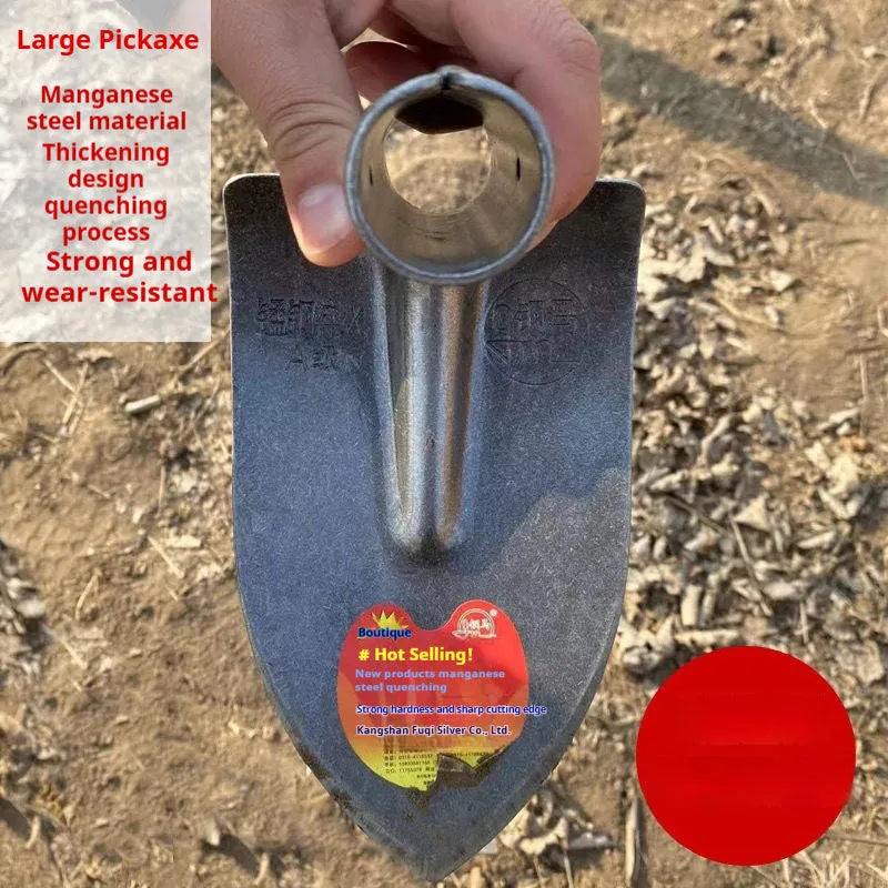Agricultural pointed hoe tool with steel horse tip for weeding and ploughing