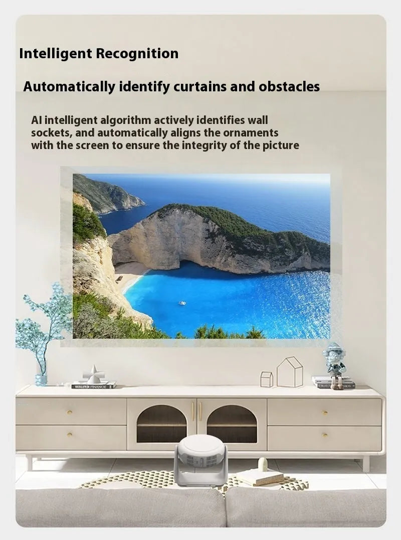 5G intelligent voice projector 1080p HD 1500 lumens smart wifi for home day direct wall projection