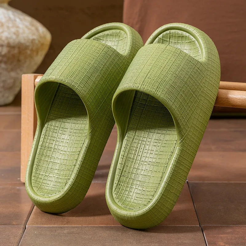 Adult unisex EVA non-slip toe ring slippers in five colours with injection-moulded sole