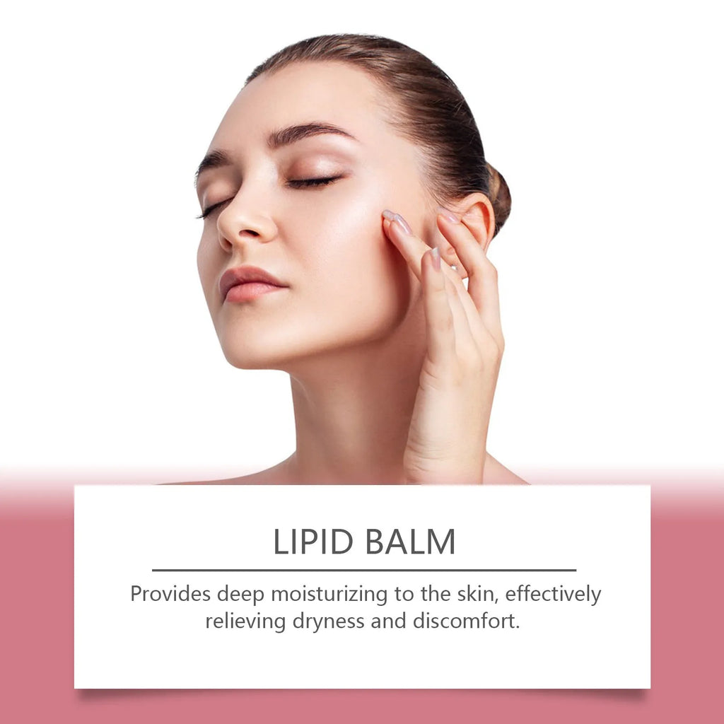Translucent 100g jar of moisturising cream with ceramide NP, glycerin and natural oils