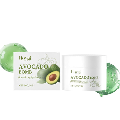 30g jar of avocado anti-aging eye cream with vitamin E and shea butter for eye area treatment