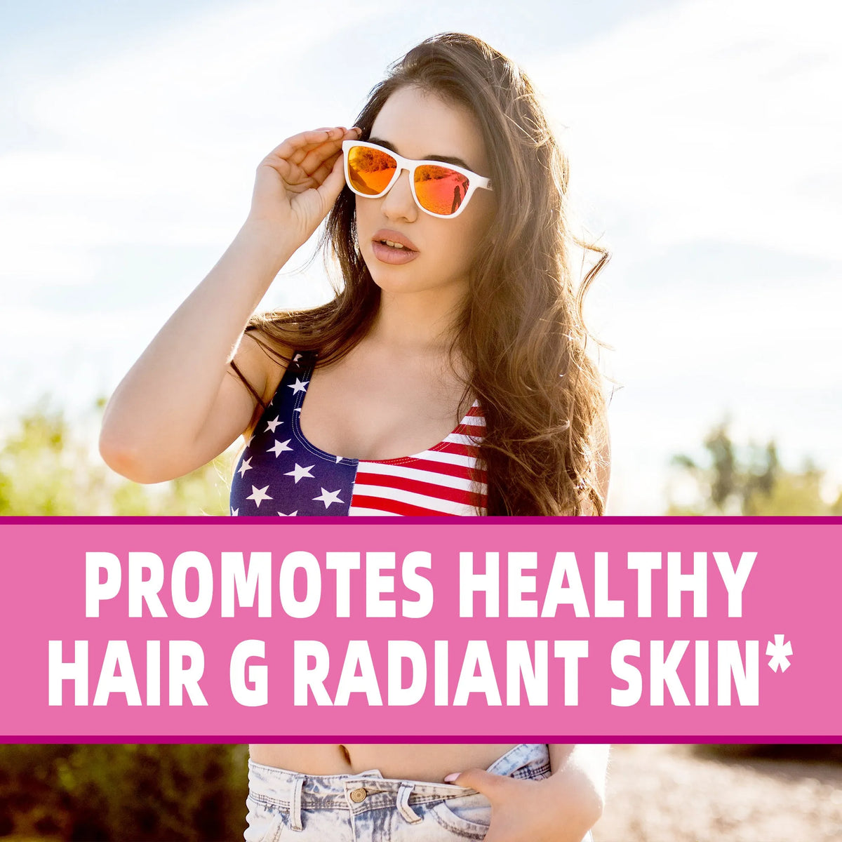 Bottle of strawberry flavoured collagen gummies for hair skin and nails – 60 gummies