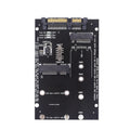 SATA3 to M2 NGFF MSATA SSD conversion adapter card in black and blue