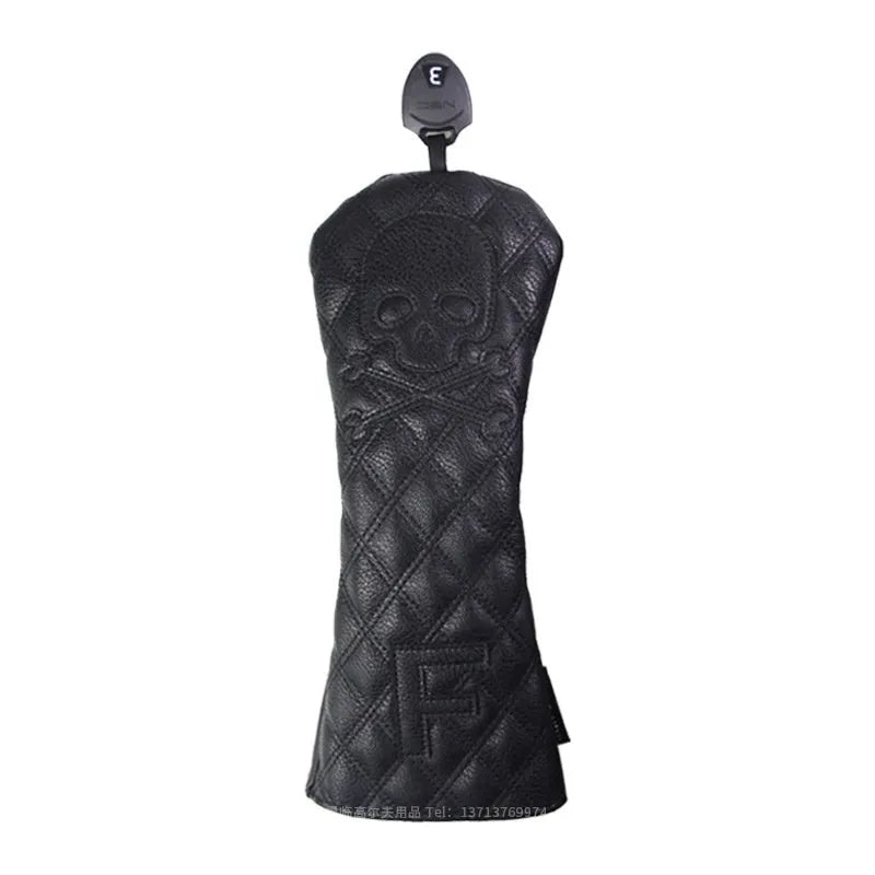 Black and white waterproof golf wooden pole protective cover for club protection