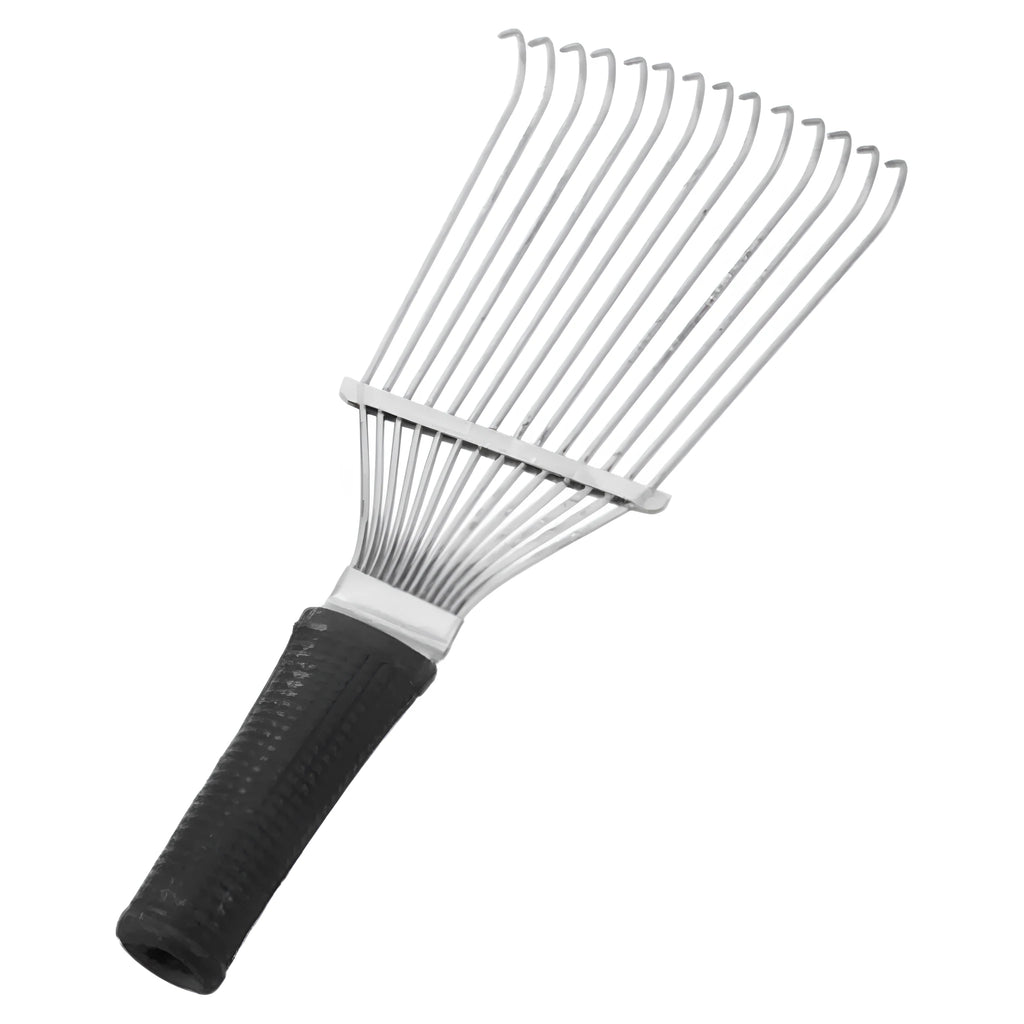 Stainless steel dematting brush rake for pet and horse grooming with 33cm length