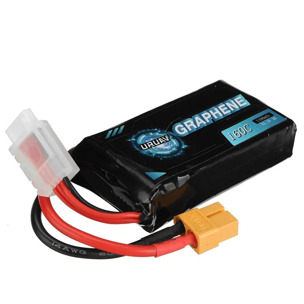 7.4V 1200mAh RC lithium battery with compact 15x36x70mm dimensions