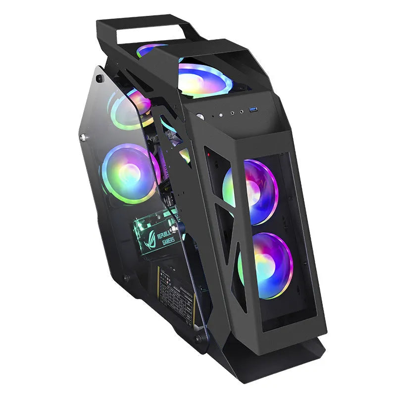 Table-type box SECC board 58.5x50x22 cm small coffee black bare metal chassis for e-sports internet cafe