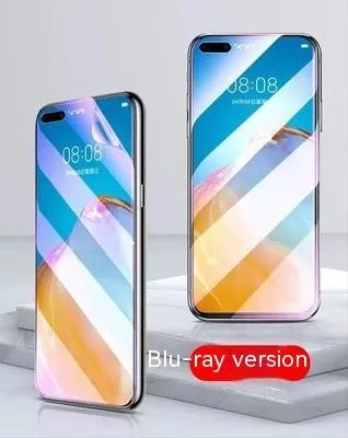 Samsung Galaxy phone with TPU screen protector in HD, frosted, or blue light finish.