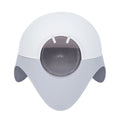 Large enclosed UFO plastic cat litter box in snow house style for indoor use