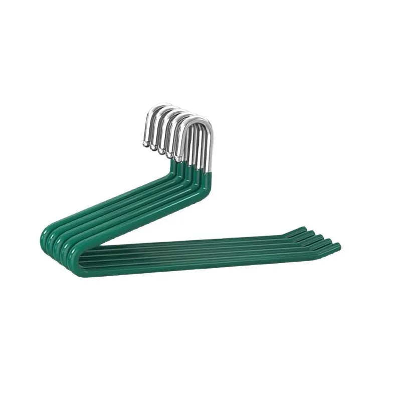 Z-shaped non-slip trousers hanger in cream white stainless steel dipped finish