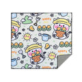 Colourful cartoon animal print nylon cosmetic bag in large, medium, and small sizes