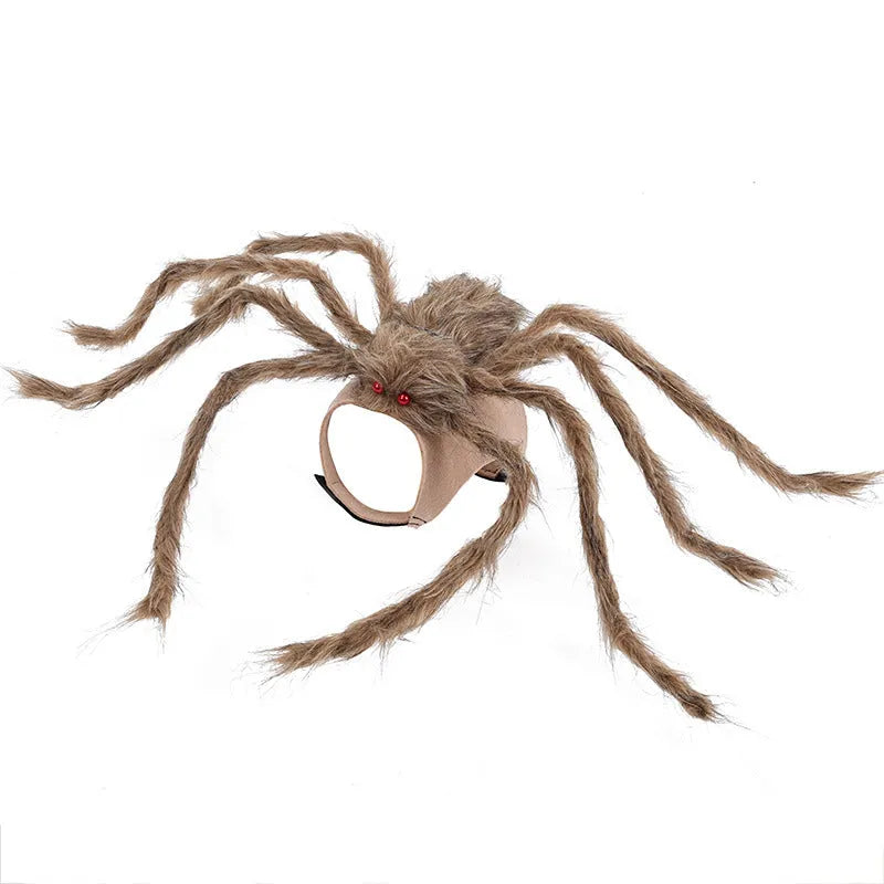 Halloween spider costume for pets in polyester fabric with S M L sizing options
