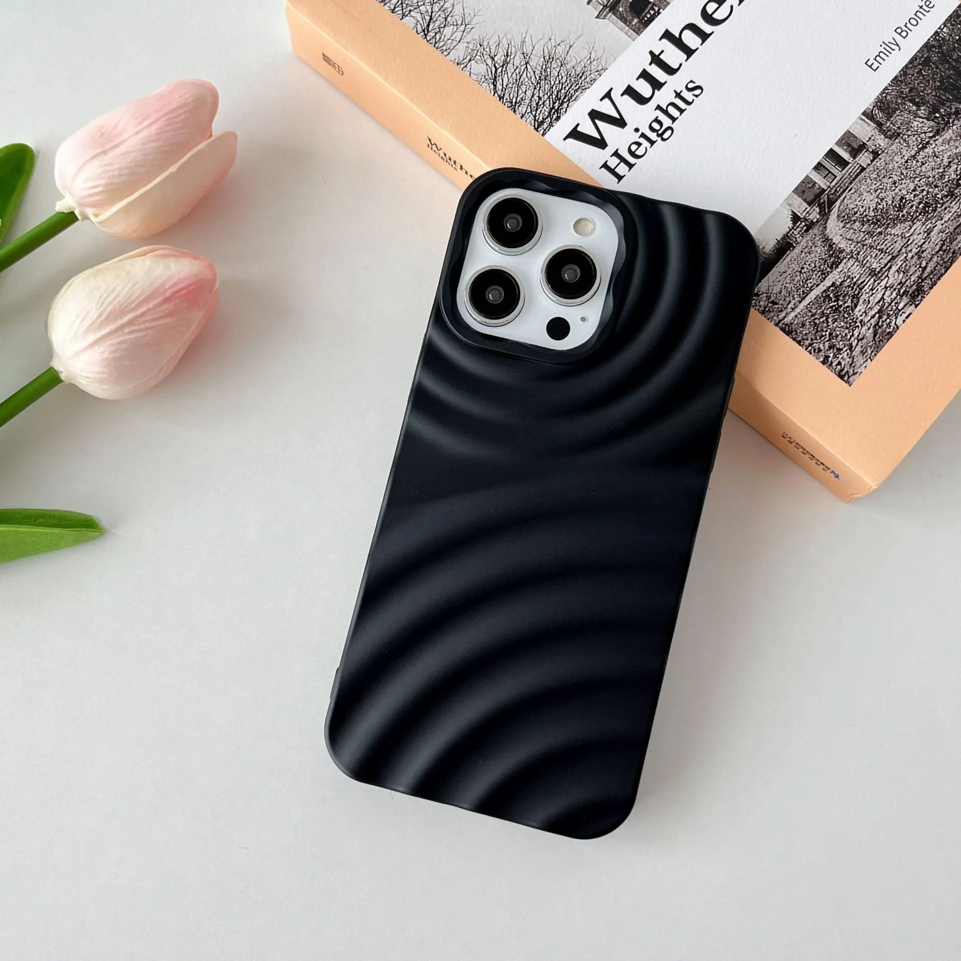TPU water ripple phone case in MX corrugated colour compatible with iPhone 11-15 series showing textured surface