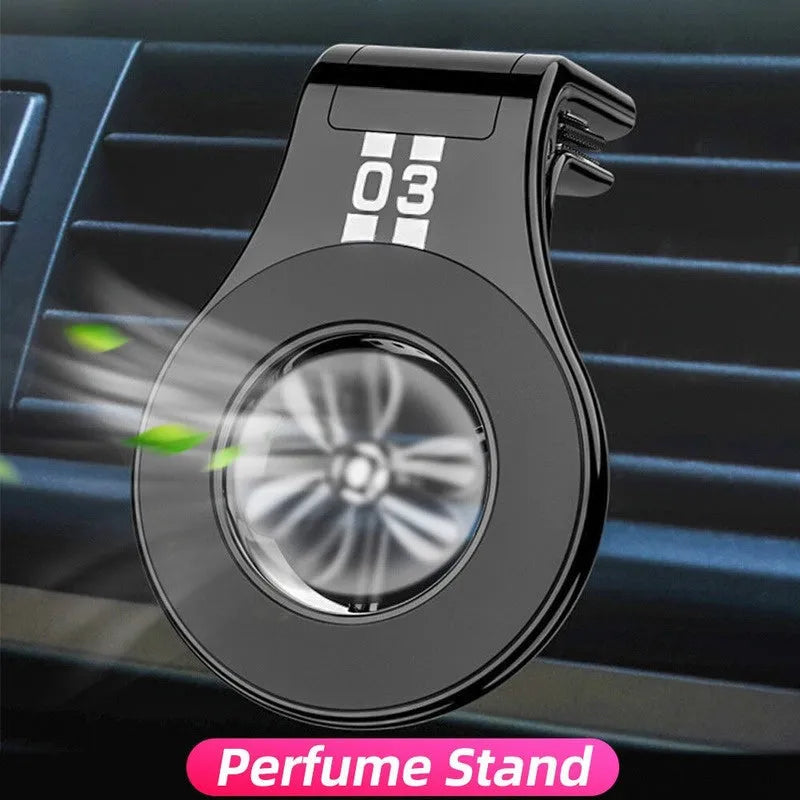 Black perfume universal air vent paddle rotation magnetic stand car phone holder with fragrant slice