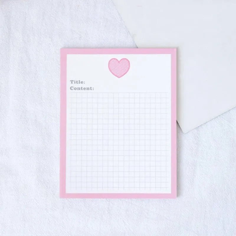 Avocado and bear cartoon design sticky note pads in large and small sizes.