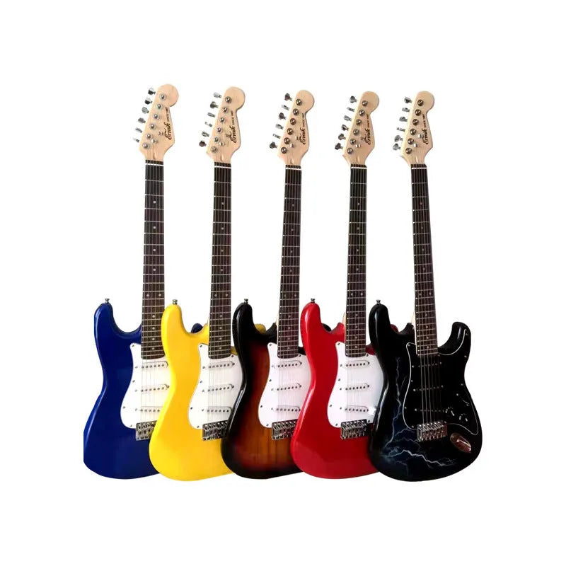 Genuine electric guitar ST lightning style multi-colour with Indus wood body and rosewood fingerboard for beginners