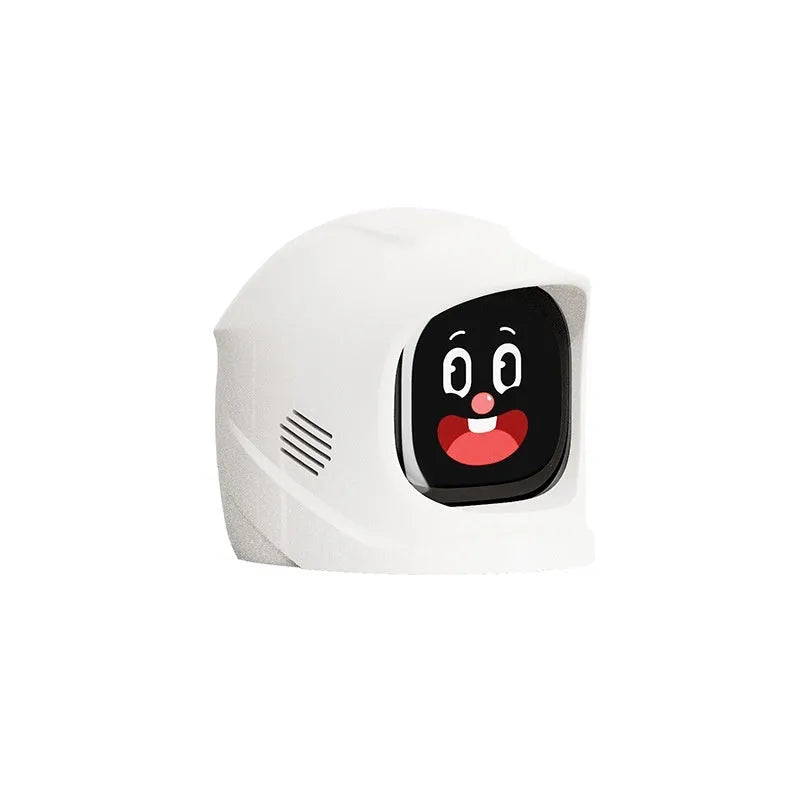 ManGoGo electronic pet car decoration with expression bag and colourful helmet on dashboard
