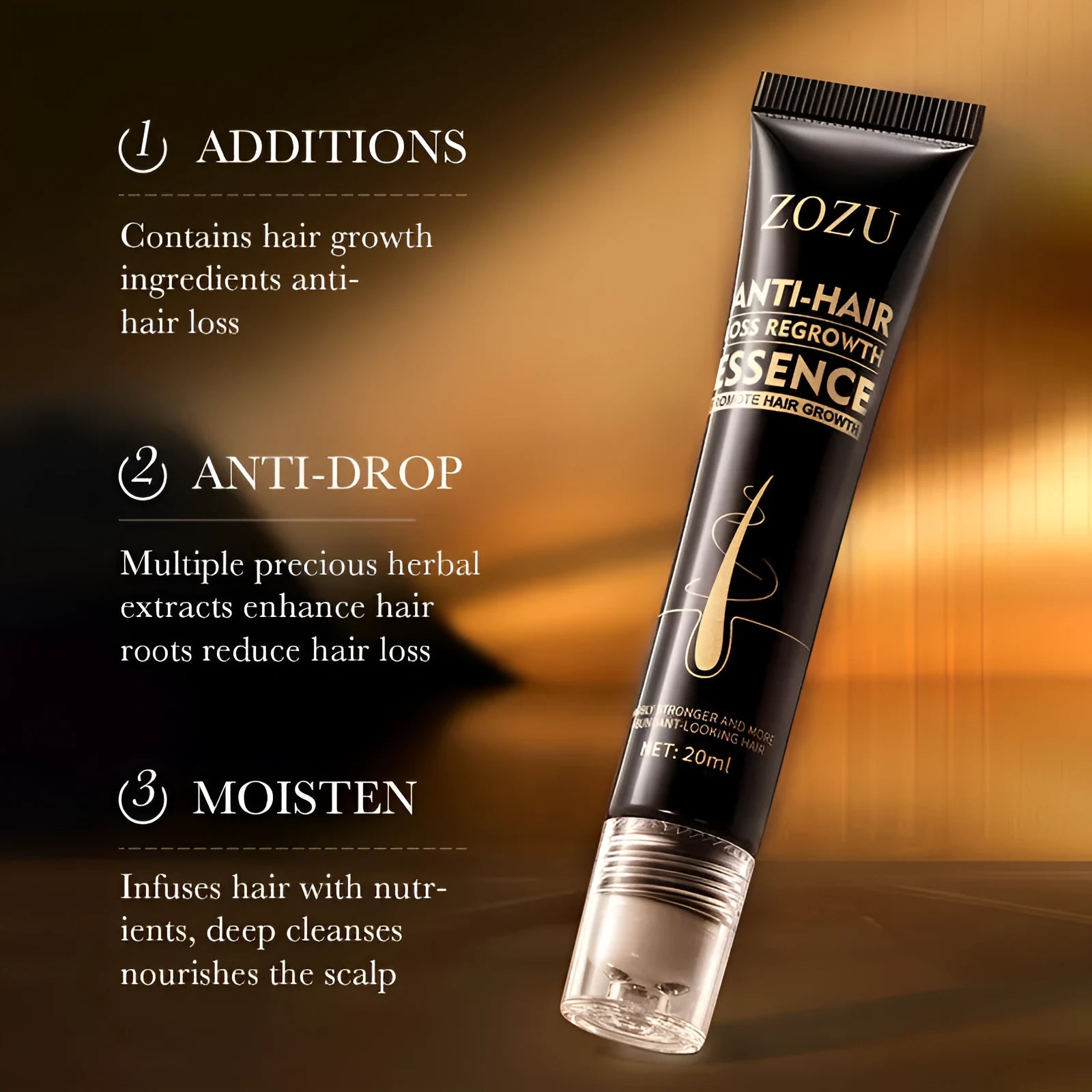 20ml Full English anti-hair loss facial essence in standard specification packaging