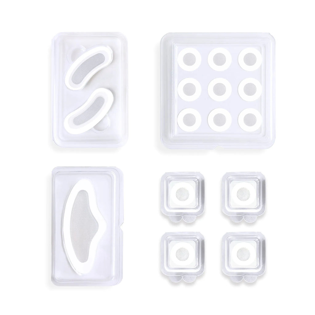 Transparent hydrocolloid acne patches with hyaluronic acid microcrystalline formula in single and multi-pack options