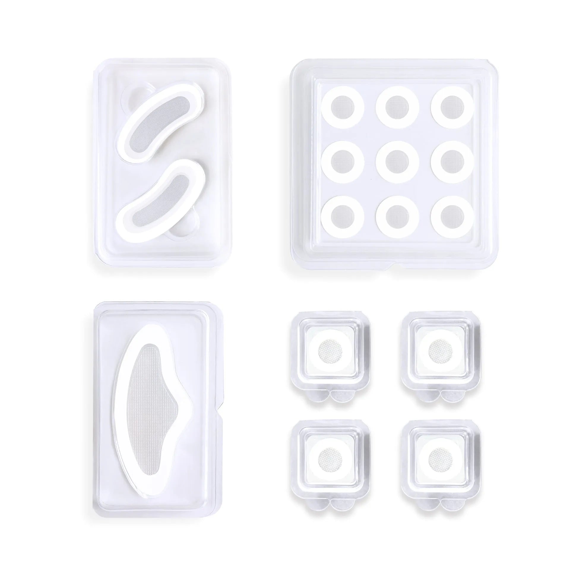 Transparent hydrocolloid acne patches with hyaluronic acid microcrystalline formula in single and multi-pack options