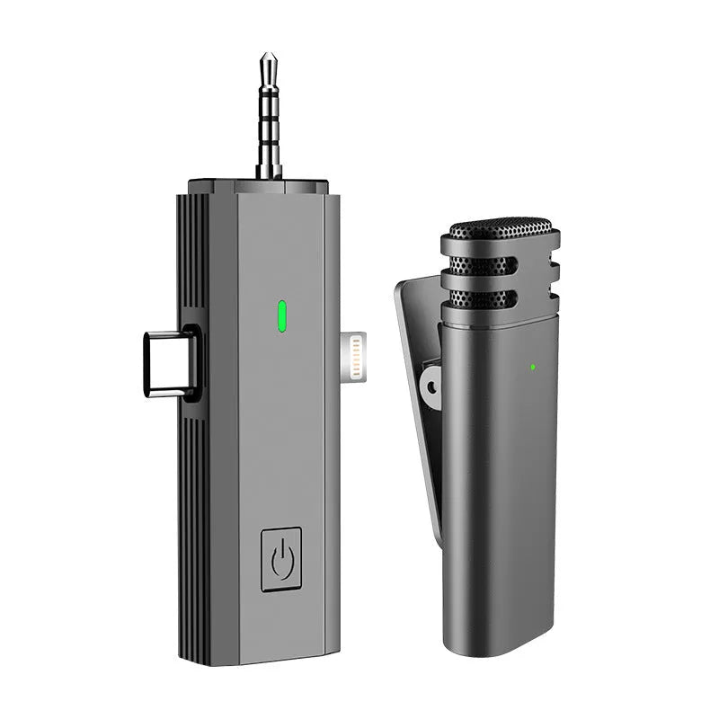 S17 wireless three-in-one neckline clip microphone receiver with universal device compatibility and 20Hz-20KHz frequency range