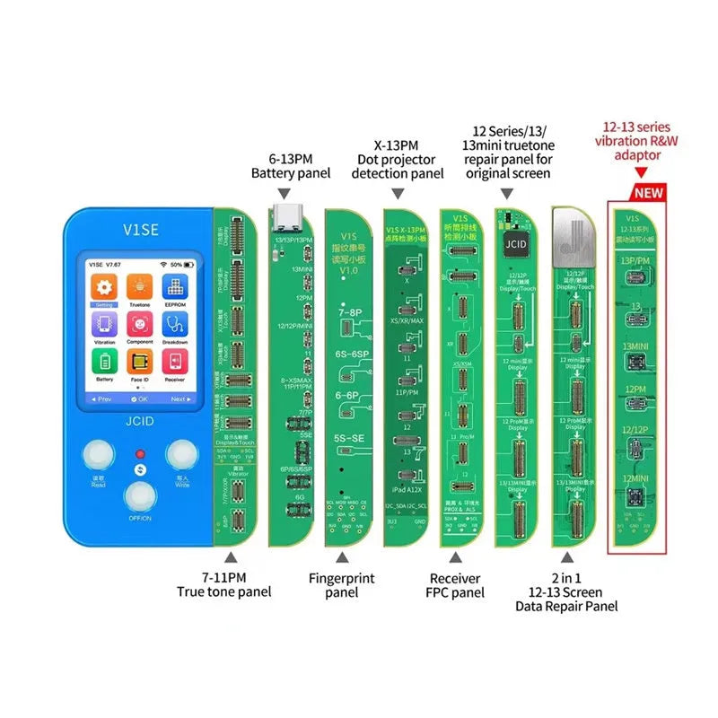 V1SE Pro plastic diagnostic detector for iPhone screen and board testing.