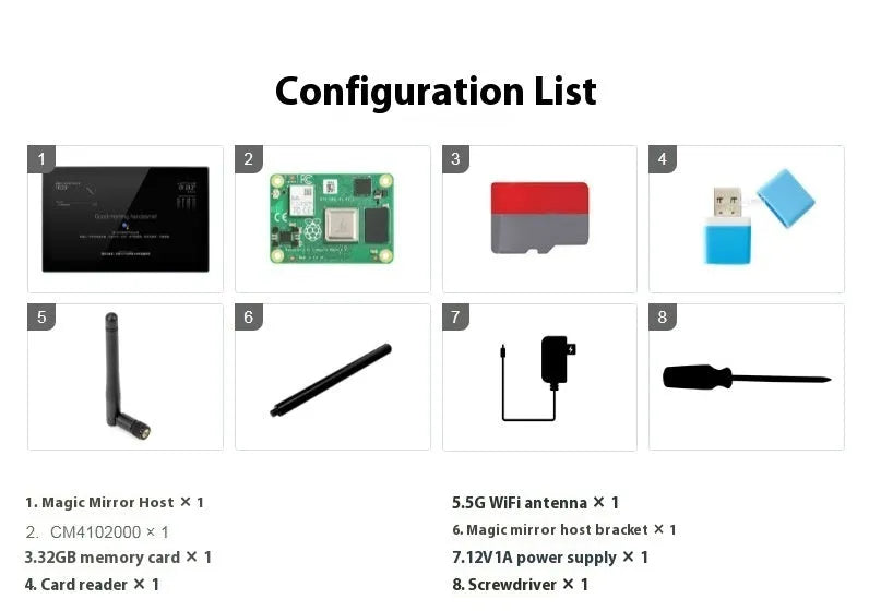 13.3-inch integrated touch display with Raspberry Pi CM4 for voice assistant smart mirror projects