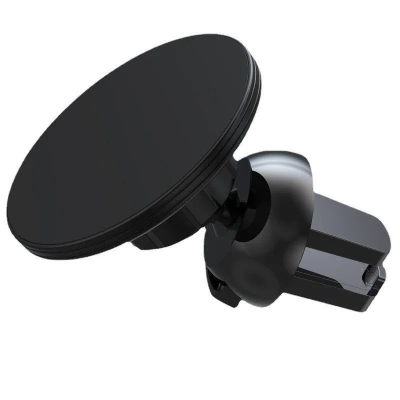 Black aluminium alloy magnetic car air vent phone holder with rotating mount