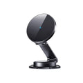 Black wireless charging car phone bracket with paste-style mount for universal vehicle installation