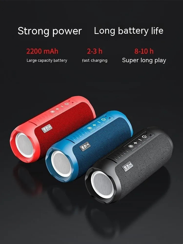 Bluetooth stereo mini wireless speaker with four speakers and call function in black