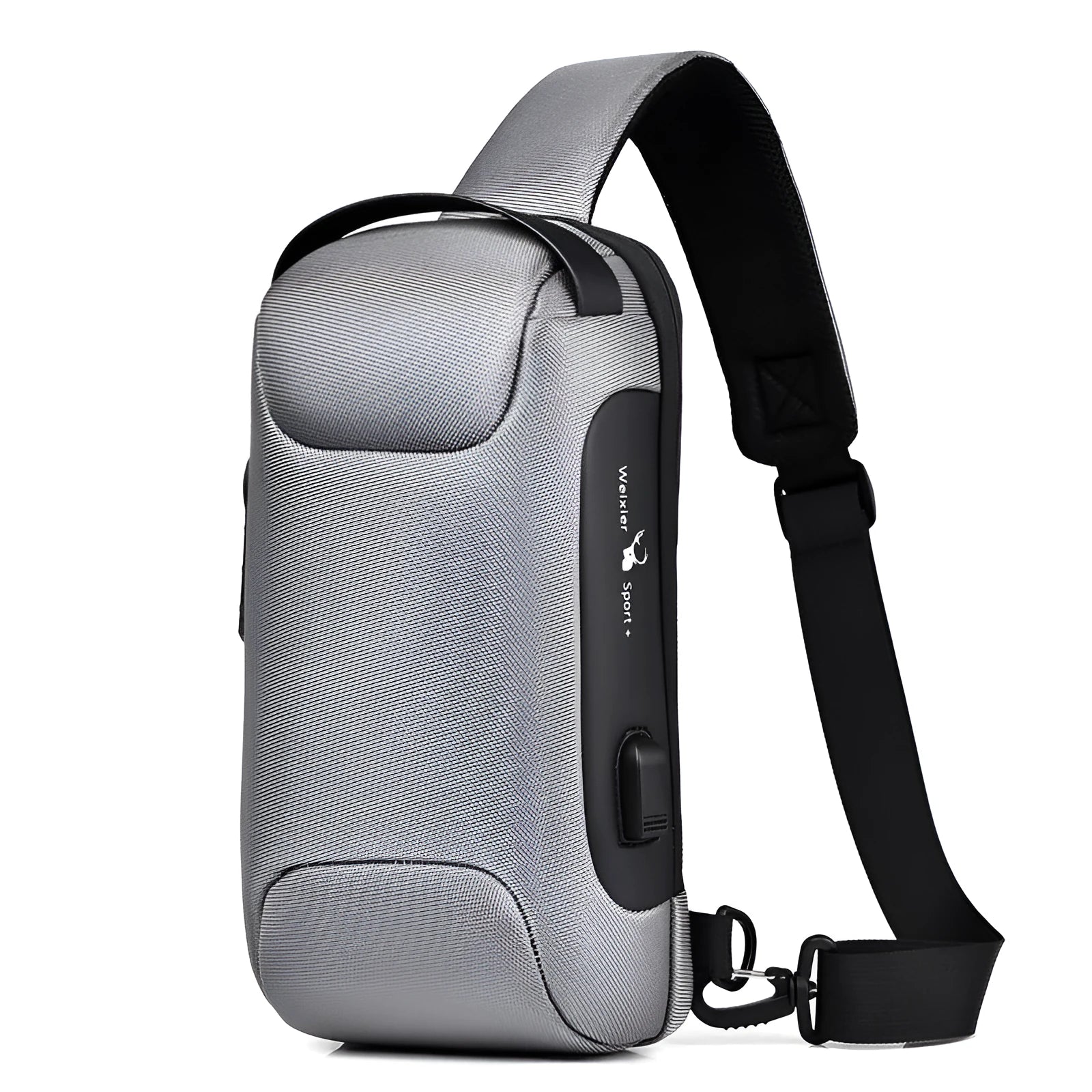 Men's medium canvas chest bag in multiple colours with zipper and internal phone pocket.