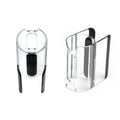 Transparent vacuum cleaner storage clip with suction mount for hair clip organisation