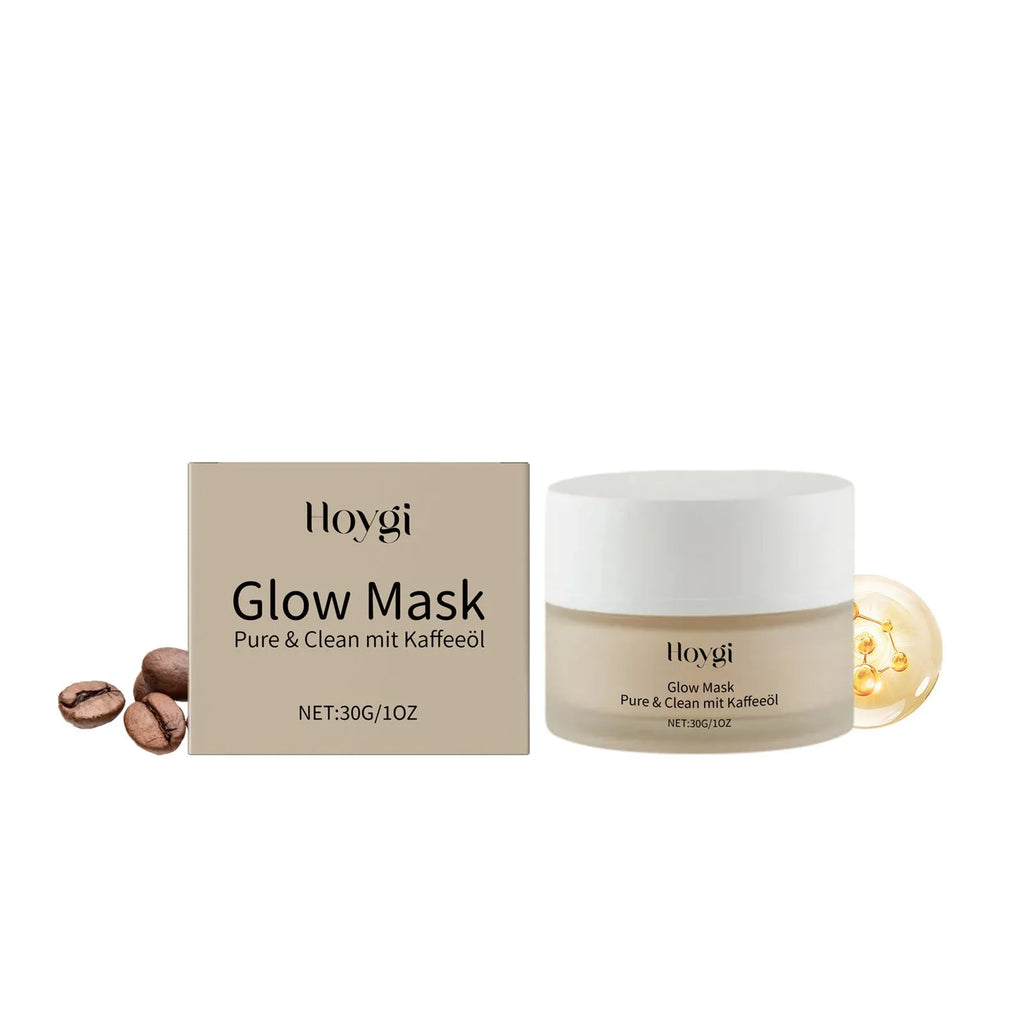 Facial sheet mask with serum containing glycerin and coffee seed oil, 5.1x3.9cm