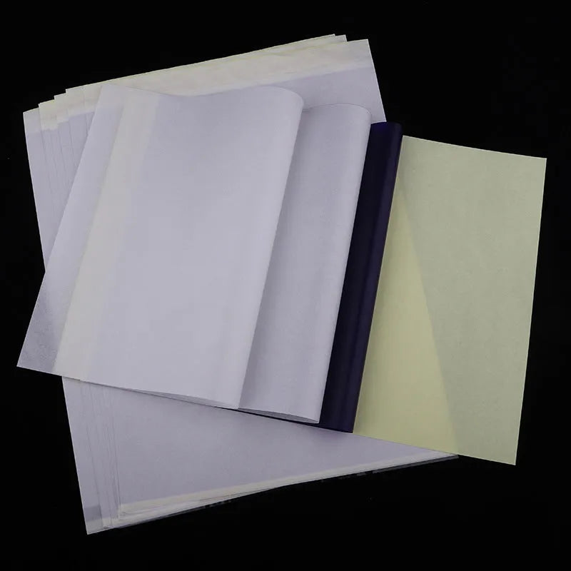 A4 tattoo transfer paper packs with transfer paste gel for hand-drawn or machine-converted designs