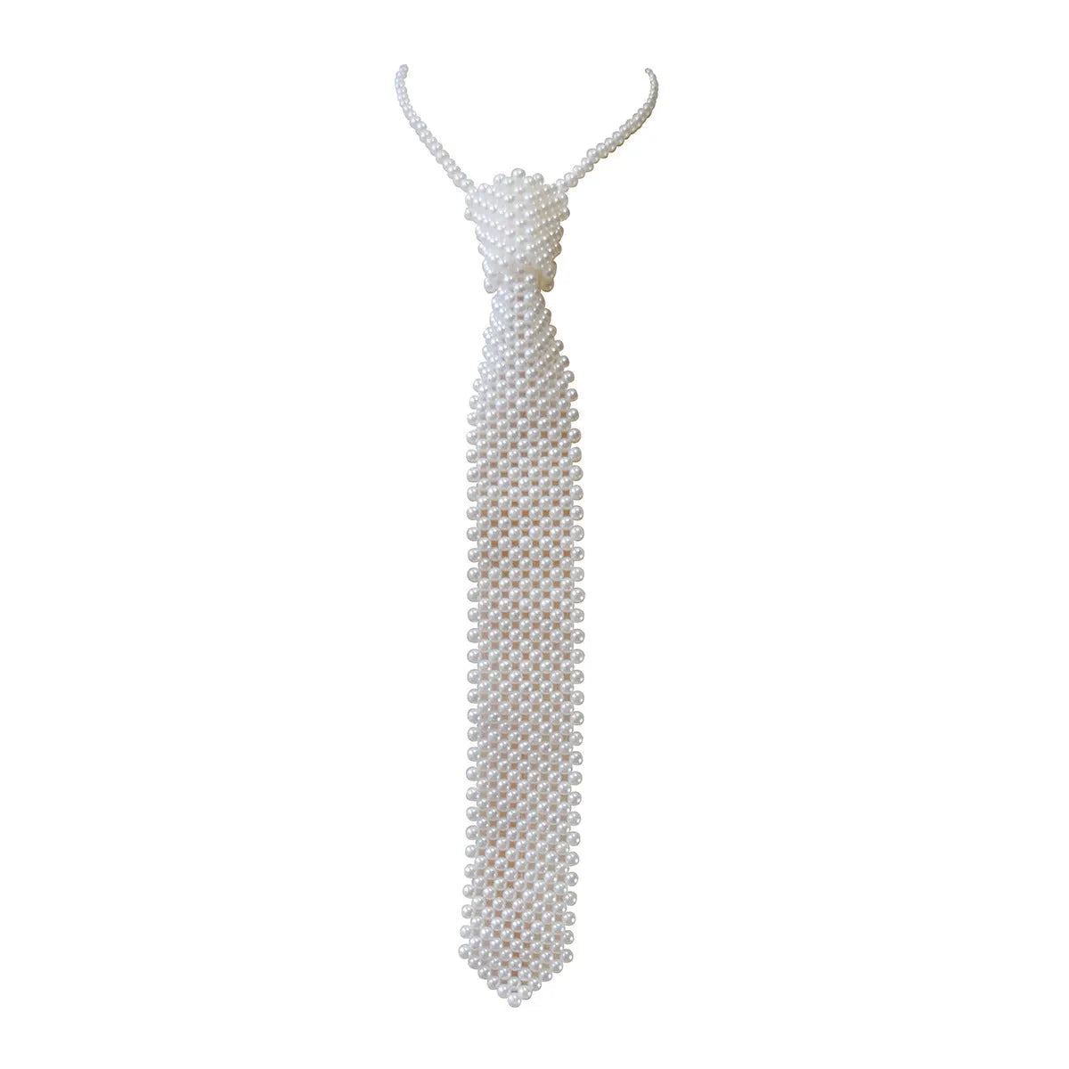 Pearl tie body chain with hollow out retro design in black or white