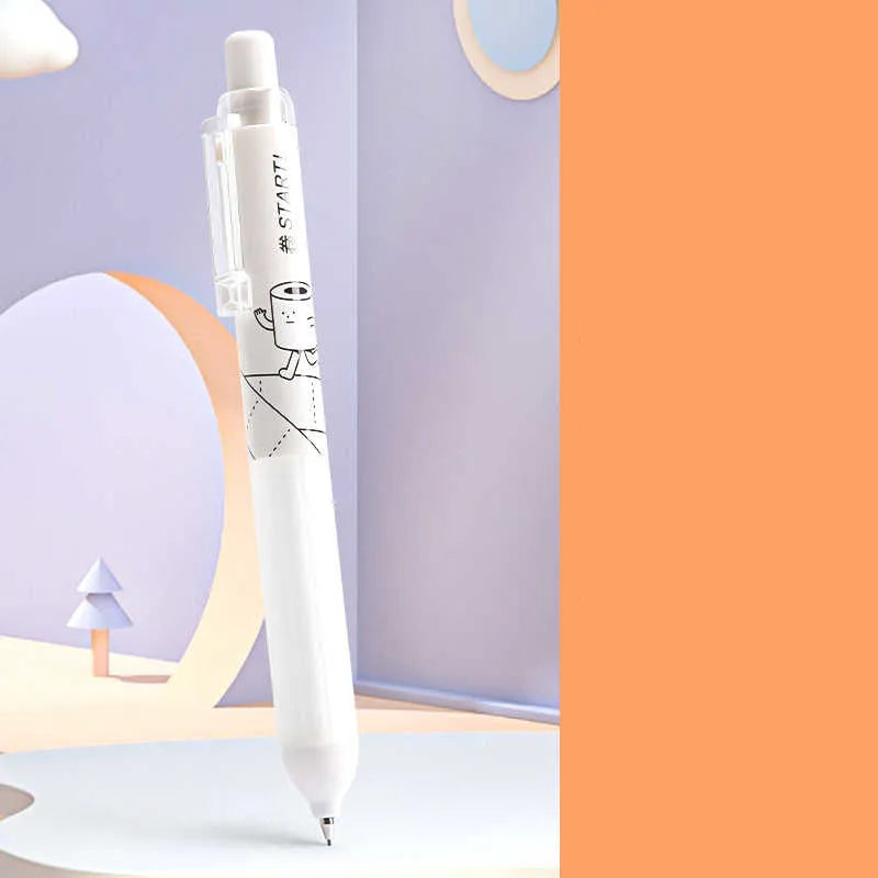 Black and white 0.5mm automatic pencils featuring a cloud grip design on the plastic barrel.