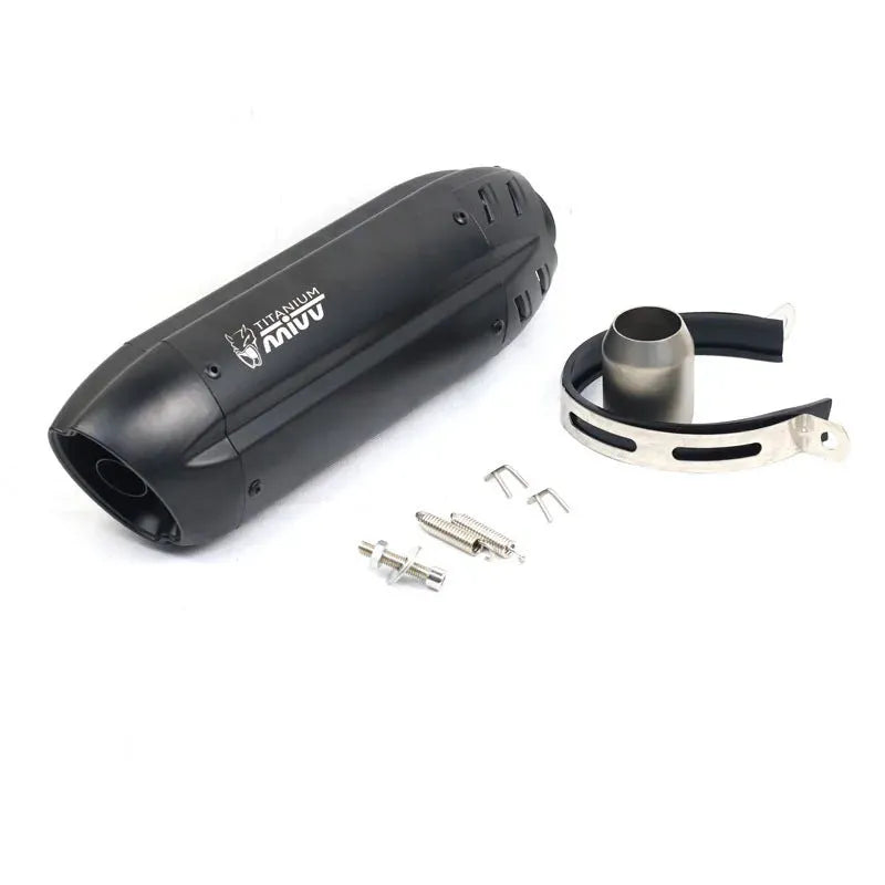 Motorcycle exhaust modification stainless steel component with hexagonal design