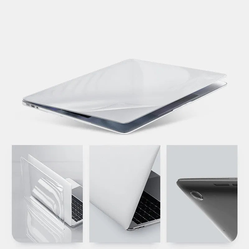 Transparent and black PC protective cases for MacBook Pro 14.2-inch and 16.2-inch laptops