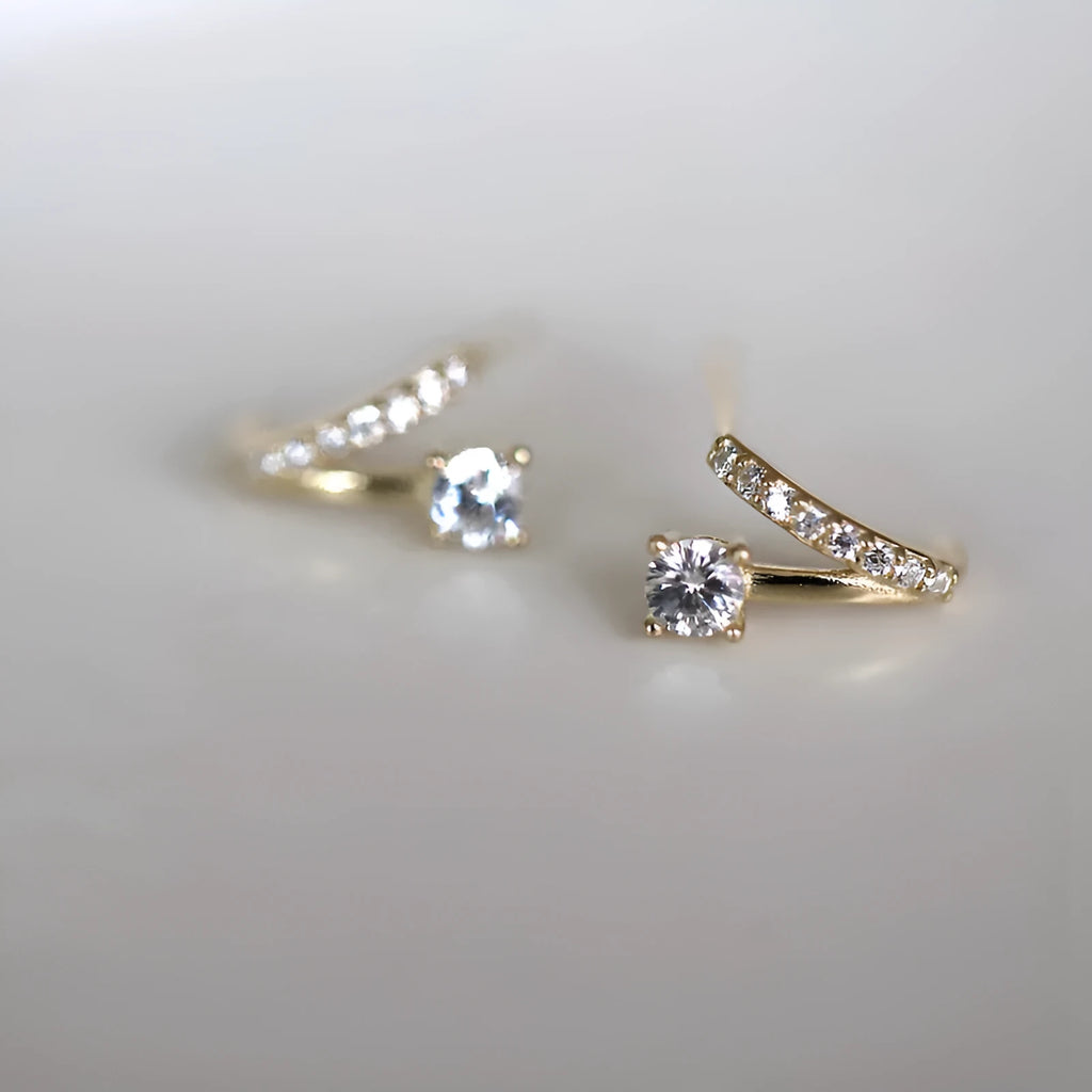 Pair of silver plated geometric earrings for women, gold pair price colour, Korean style, with silver ear nails