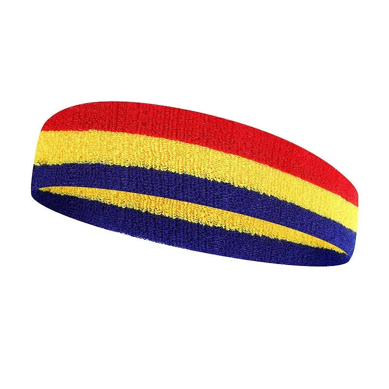 Adult sports headband in six colour combinations for basketball running fitness cycling