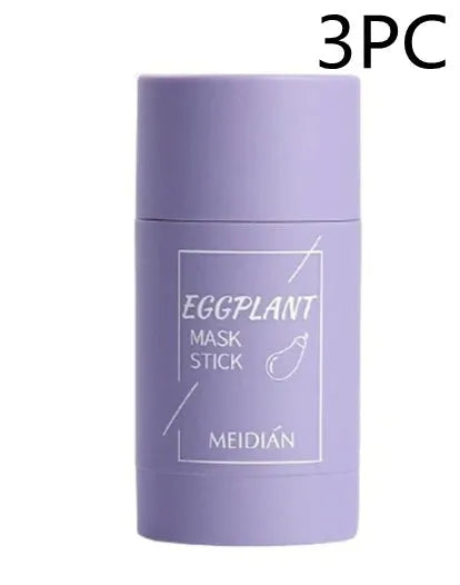 Green tea mud mask clay stick in solid paste form for deep cleansing