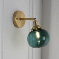 Pumpkin shaped glass wall lamp with water ripple or blue glass shade for LED lighting