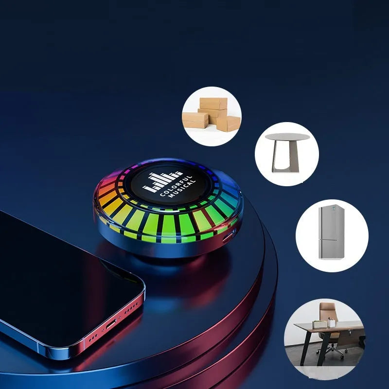 Compact Bluetooth voice control ambience lamp with LED polar light effects
