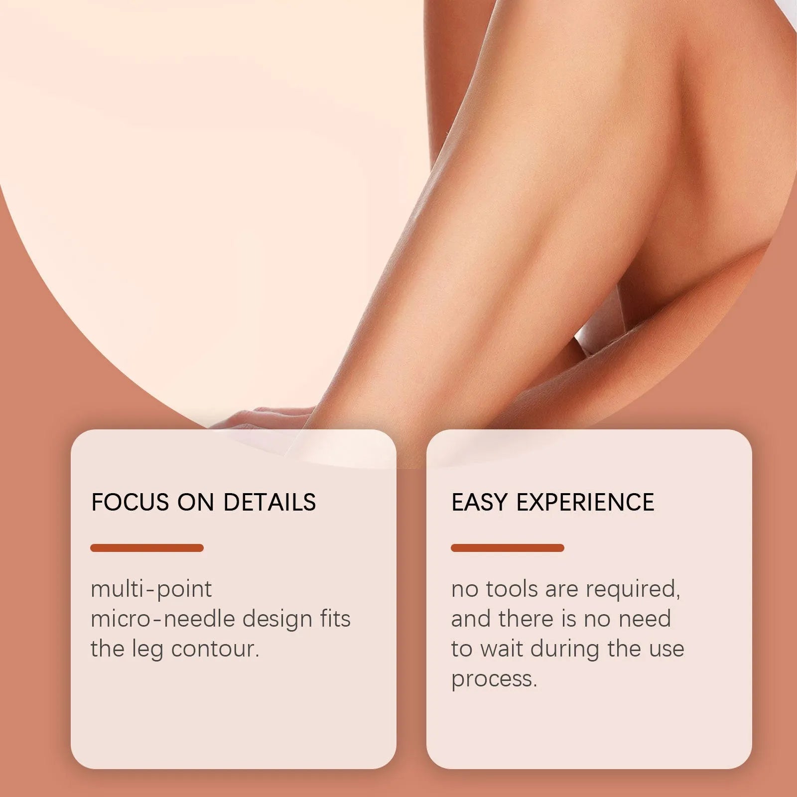 Four adhesive leg nursing bandage patches in a pack for moisturising care and discomfort relief.