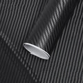 3D PVC car body sticker with striped pattern in black on a white car side panel, 127x10cm size