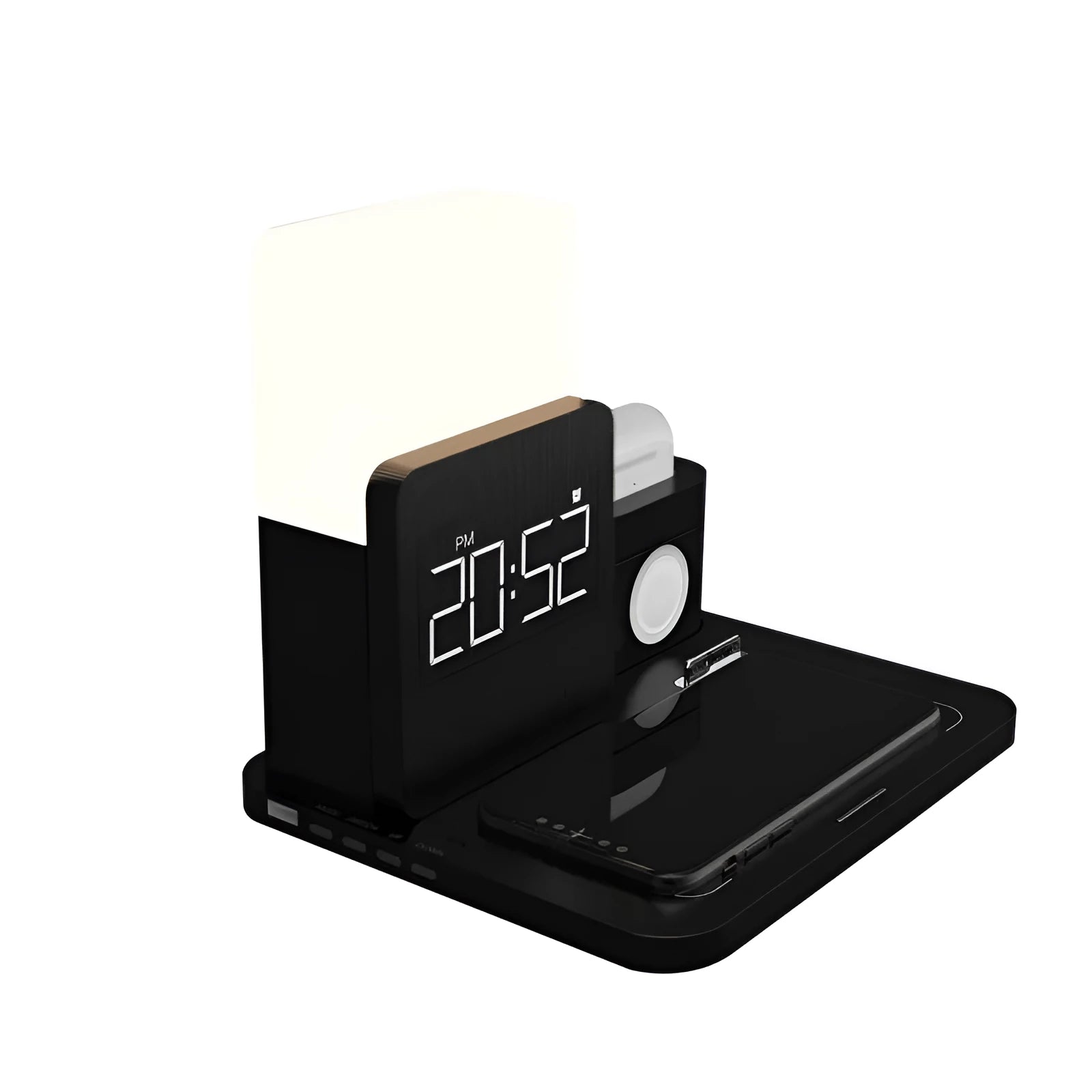 3 in 1 multi-function Qi wireless charger stand in ABS plastic available in three colour options