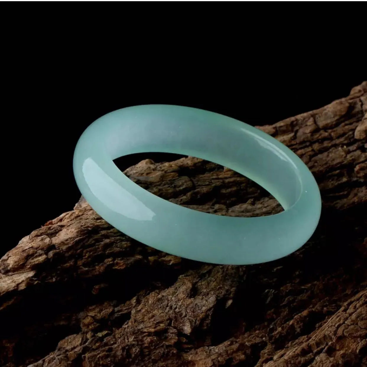 Oil cyan light green quartz rock jade bracelet in modern simplicity style