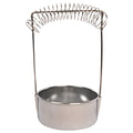 Silver stainless steel oil painting pen washer with a brush clamp and leak-proof plugs