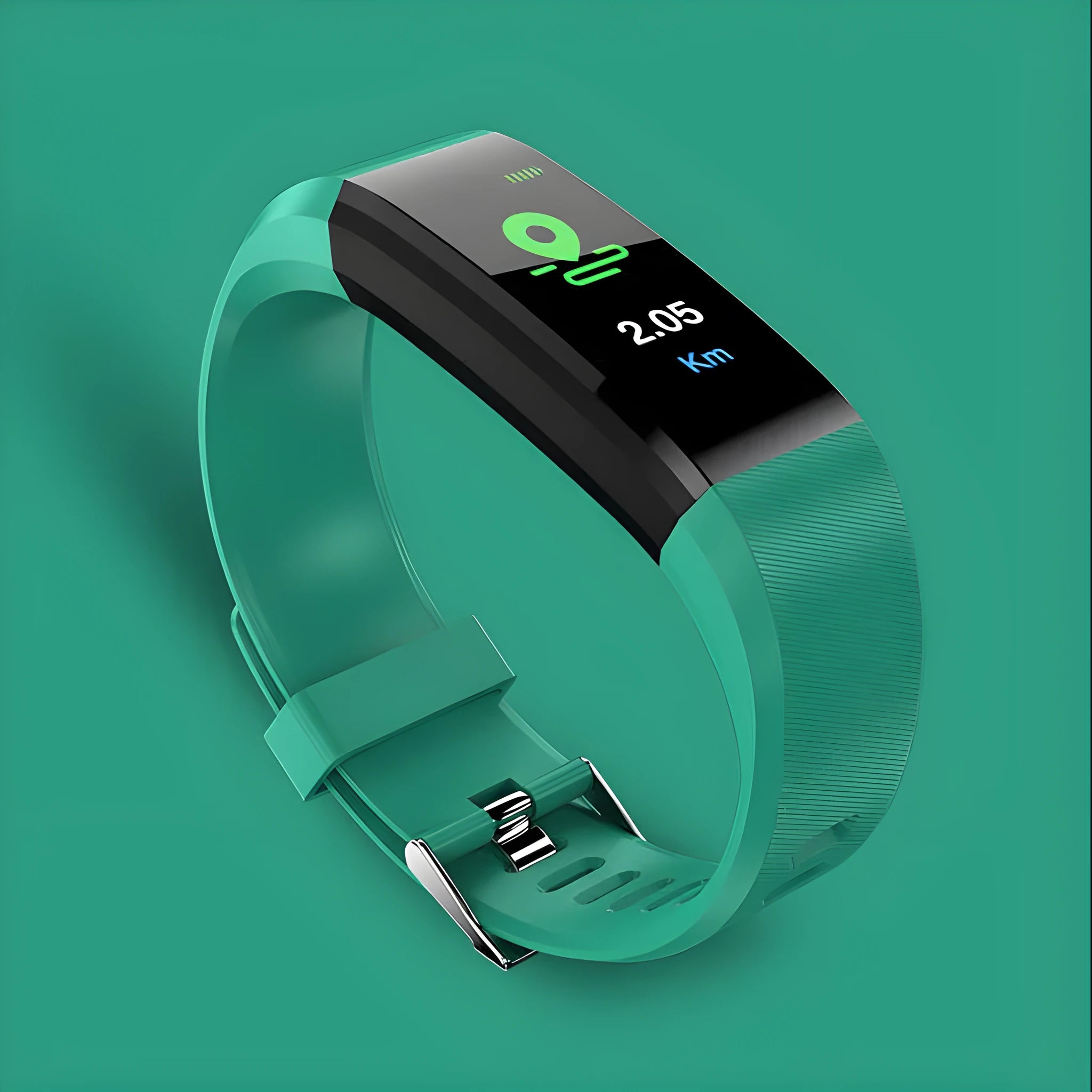 Children's Bluetooth smart bracelet in black with step counting message reminder sleep monitoring touch operation
