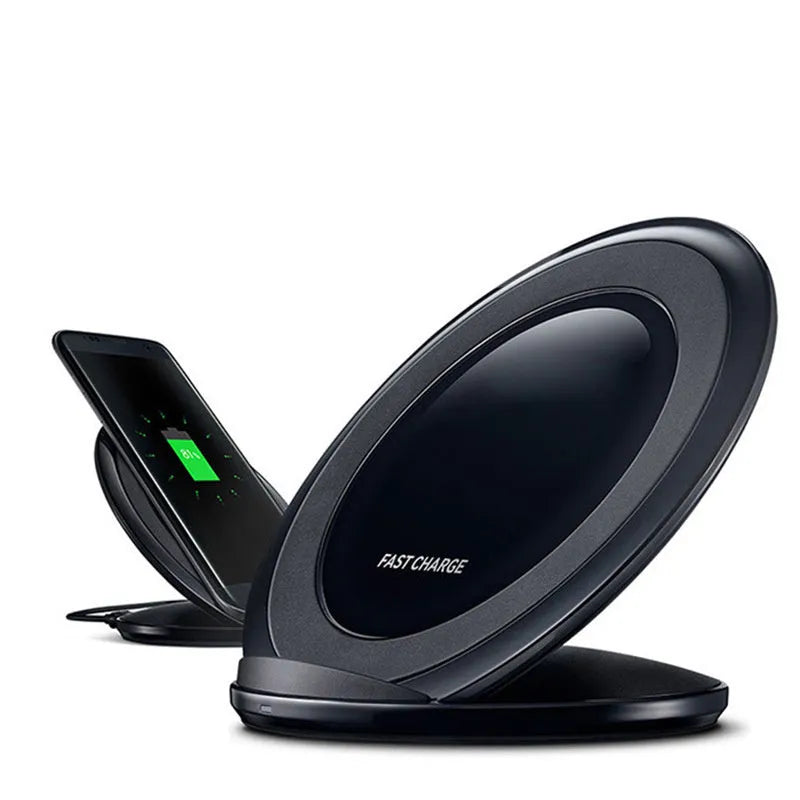 Qi fast wireless charger for Samsung Galaxy Note Edge in black with LED indicator